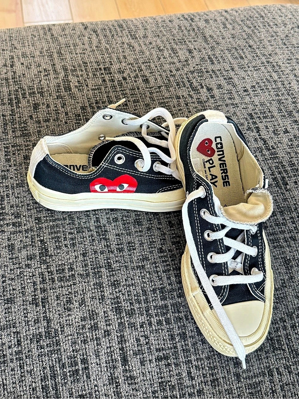 Converse Play Comme des Garçons Chuck Taylor High Top Sneakers in Black & White